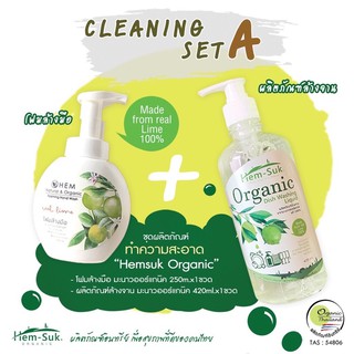 ชุดผลิตภัณทำความสะอาด Organic- Set A(#ล้างจานออร์แกนิค-#ล้างมือออร์แกนิค)