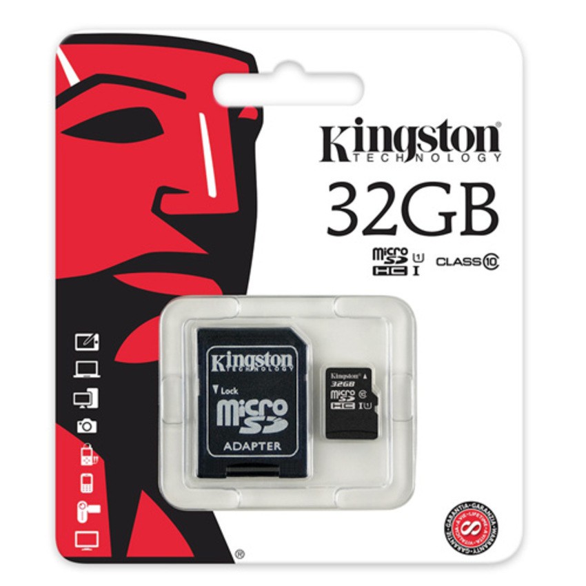 ภาพหน้าปกสินค้าKingston เมมโมรี่การ์ด Micro SDHC 32 GB Class 10