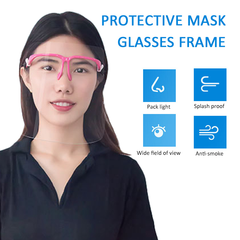 ภาพสินค้าแว่นตาเฟสชิว เฟซชิลด์ face shield Face shield glasses แว่นเฟซชิลด์ เฟรสชิวแบบติดกับแว่น จากร้าน felice13.th บน Shopee ภาพที่ 1