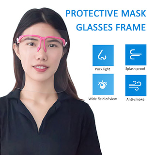 ภาพขนาดย่อของภาพหน้าปกสินค้าแว่นตาเฟสชิว เฟซชิลด์ face shield Face shield glasses แว่นเฟซชิลด์ เฟรสชิวแบบติดกับแว่น จากร้าน felice13.th บน Shopee ภาพที่ 1