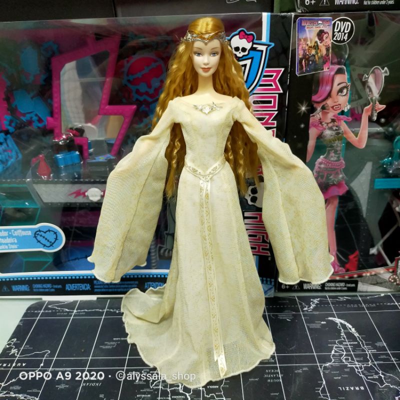 พร้อมส่ง-ตุ๊กตาบาร์บี้-มือสอง-the-lord-of-the-rings-barbie-as-galadriel-mattel-2004