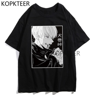 เสื้อยืดผ้าฝ้ายพิมพ์ลายคลาสสิก เสื้อยืด พิมพ์ลายกราฟิกการ์ตูนอนิเมะ Jujutsu Kaisen Toge Inumaki แฟชั่นฤดูร้อน สไตล์ญี่ปุ