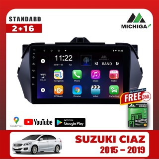 เครื่องเล่น Android MICHIGAจอแอนดรอยตรงรุ่น SUZUKI CIAZ 2015 - 2019  +ฟรีฟิล์มกันรอยมูลค่า350 บาท จอ 9 นิ้ว