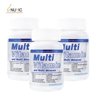 ภาพขนาดย่อของสินค้าMulti Vitamin and Multi Minerals INUVIC วิตามินรวม และ แร่ธาตุรวม 24 ชนิด x 3 ขวด Inuvic อินูวิค มัลติวิตามิน