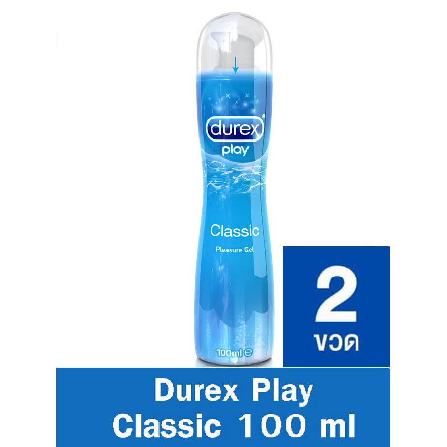 durex-play-100-ml-แพ็คคู่สุดคุ้ม-เจลหล่อลื่น-ดูเร็กซ์-pleasure-enhancing-สูตรน้ำ-ล้างออกง่าย-ไร้สีและกลิ่น-classic-gel