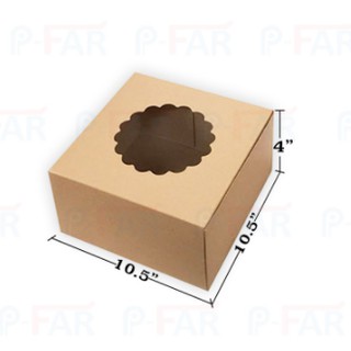 (50 ใบ) กล่องเค้กแม็ค 3 ปอนด์ ขนาด 10.5x10.5x4 นิ้ว_INH102
