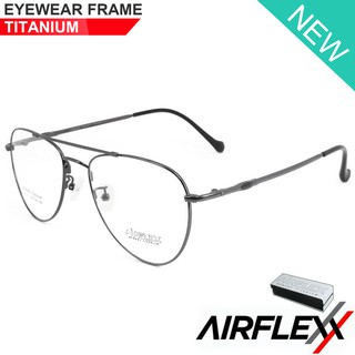 Titanium 100 % แว่นตา รุ่น AiRFLEX AF 111 สีเทา กรอบเต็ม ขาข้อต่อ วัสดุ ไทเทเนียม กรอบแว่นตา Eyeglasses