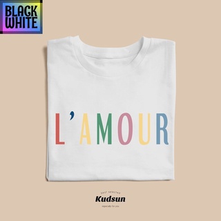 BWCB -L AMOUR t-shirt - kudsun เสื้อยืดผ้าคอตตอนแท้100% นุ่มใส่สบาย  เสื้อยืดเท่ห์ เสื้อยืดฮิตๆ T-SHIRT unisex oversize