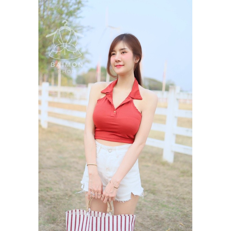 เสื้อครอปสุดน่ารักปนเซ็กซี่-คอโปโล