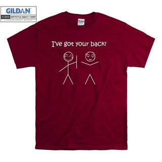 เสื้อยืดลําลอง แขนสั้น พิมพ์ลาย Ive Got Your Back สไตล์ฮิปฮอป สร้างสรรค์ สําหรับผู้ชายS-5XL