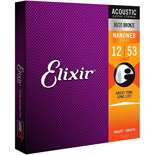 elixir-ของแท้-nanoweplight-012-053-สายกีตาร์โปร่ง-มีสติ๊กเกอร์รับประกันจากmusiccolletion-สายเคลือบกันสนิม-ยืดอายุก