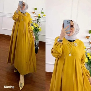 Tania Dress Material BABYDOLL FULL Get Gamis (ไม่รวม HIJAB เกมล่าสุด ผู้หญิง โมเดิร์น ชุดเดรส ผู้หญิง แฟชั่น มุสลิม