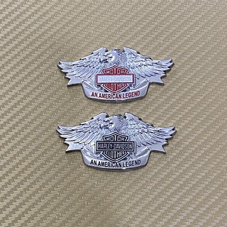 โลโก้ HARLEY-DAVIDSON ขนาด* 3.3 x 7 cm งานโลหะ