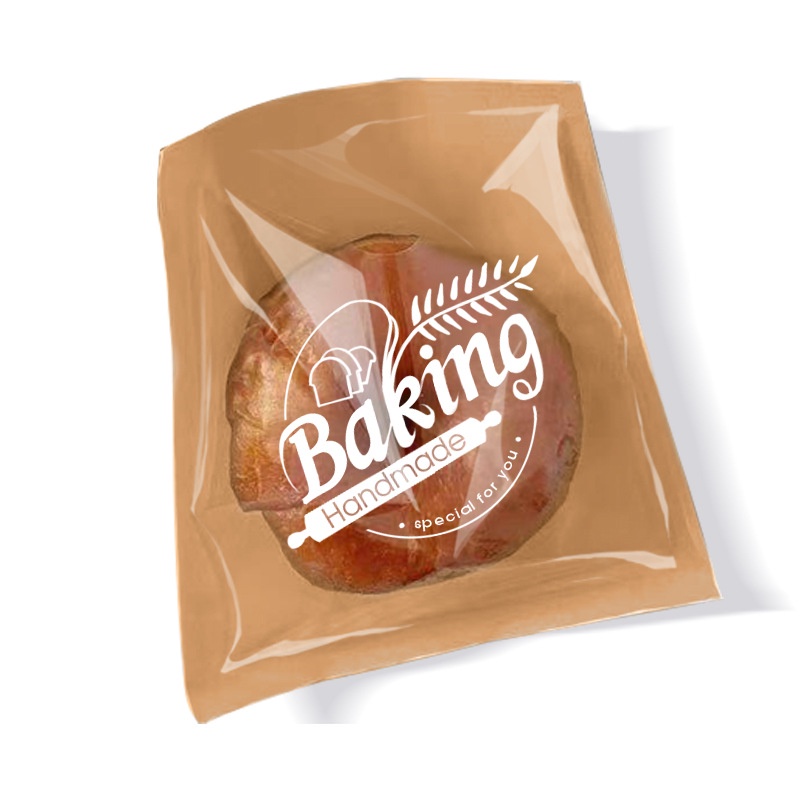 ถุงใส่ขนมปัง-แพค100ใบ-18-19cm-baking-handmade-ถุงคราฟ-หน้าใส-หลังทึบ