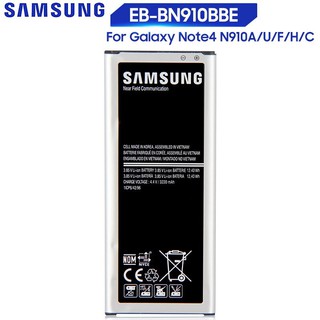 แบตเตอรี่ Samsungสำหรับ Galaxy NOTE4 N910a N910V N910Cหมายเหตุ4 N910u N910F N910H EB-BN910BBE EB-BN910BBU EB-BN910BBC