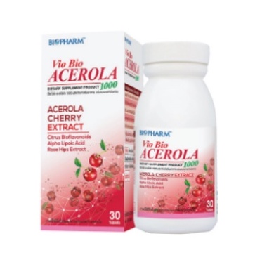 ภาพหน้าปกสินค้าBiopharm Vio Bio Acerola 1000 mg ไบโอฟาร์ม วีโอ ไบโอ อะเซโรล่า เสริมภูมิต้านทาน ขนาด 30 เม็ด 17320