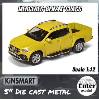 KINSMART โมเดล​รถ​เหล็ก​ เกรดพรีเมียม​ ลิขสิทธิ์​แท้ ​รถ​กระบะ Mercedes​ Benz​ X-CLASS​ สเกล​ 1:42 ยาว 12.5​cm​