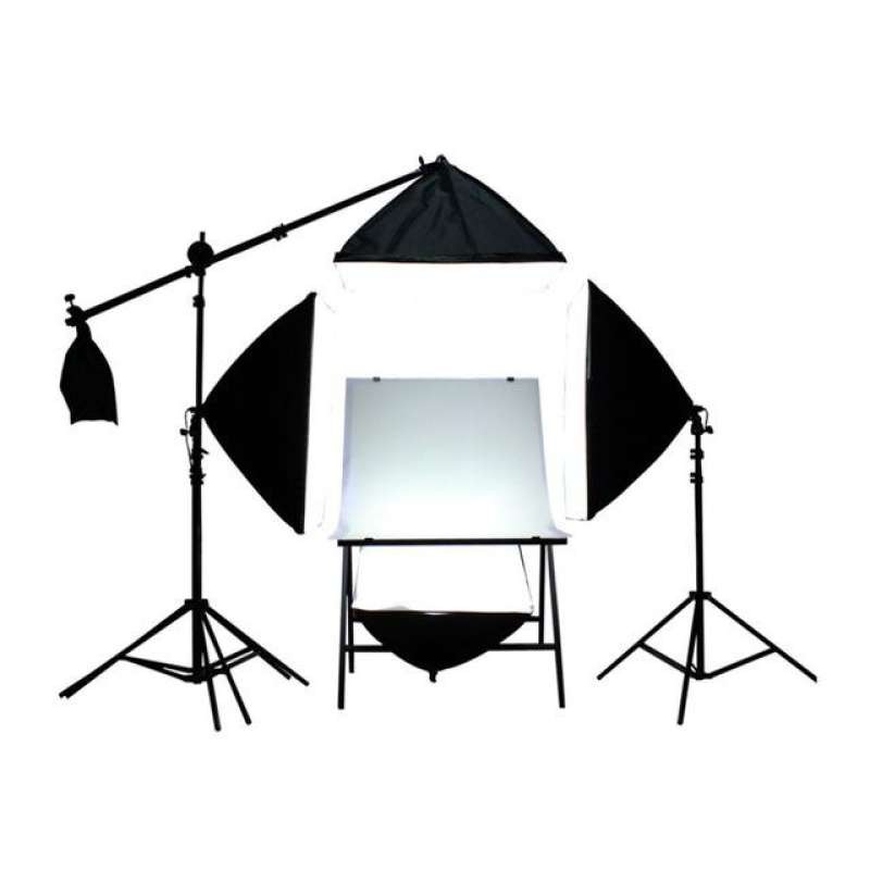 โต๊ะถ่ายภาพสินค้า-60x100cm-พร้อมชุดไฟ-softbox-50x70cm