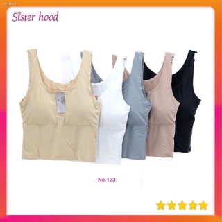 จัดส่งทันทีSister hood 123 เสื้อซับในไร้ขอบครึ่งตัว ฟองบาง ฟรีไซส์