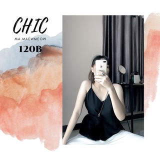 (สีดำ)✨ รุ่น CHIC 🌟 เสื้อสายเดี่ยว ผ้าดีมาก น่ารักๆ