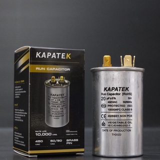 สินค้า KAPATEK แคปรัน แคปรันแอร์ คาปาซิเตอร์แอร์ 20 uF 450V 50/60Hz / Run Capacitor (CBB65) 20 ไมโคร