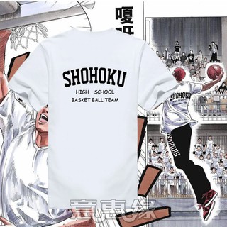 เสื้อยืดแขนสั้นพิมพ์ลายอนิเมะ slam dunk สําหรับผู้ชาย