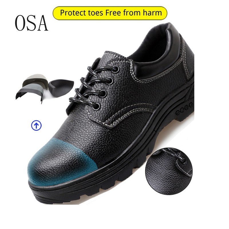 ภาพหน้าปกสินค้ารองเท้าหนัง รองเท้าเซฟตี้ หัวเหล็กSafety Shoes สีดำ หลายไซน์ O615 จากร้าน _osa_ บน Shopee