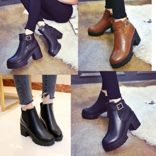 ภาพขนาดย่อของภาพหน้าปกสินค้ารองเท้าบูทส้นสูง สูง 7.5 cm 518 (Chelsea Boots)รองเท้าบูทเกาหลี รองเท้าทรงมาร์ติน รองเท้าบูทหนังส้นสูง ขาเรียวยาว จากร้าน sntrading บน Shopee