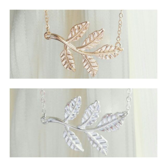 necklace-olive-leaf-necklace-สร้อยคอใบมะกอก