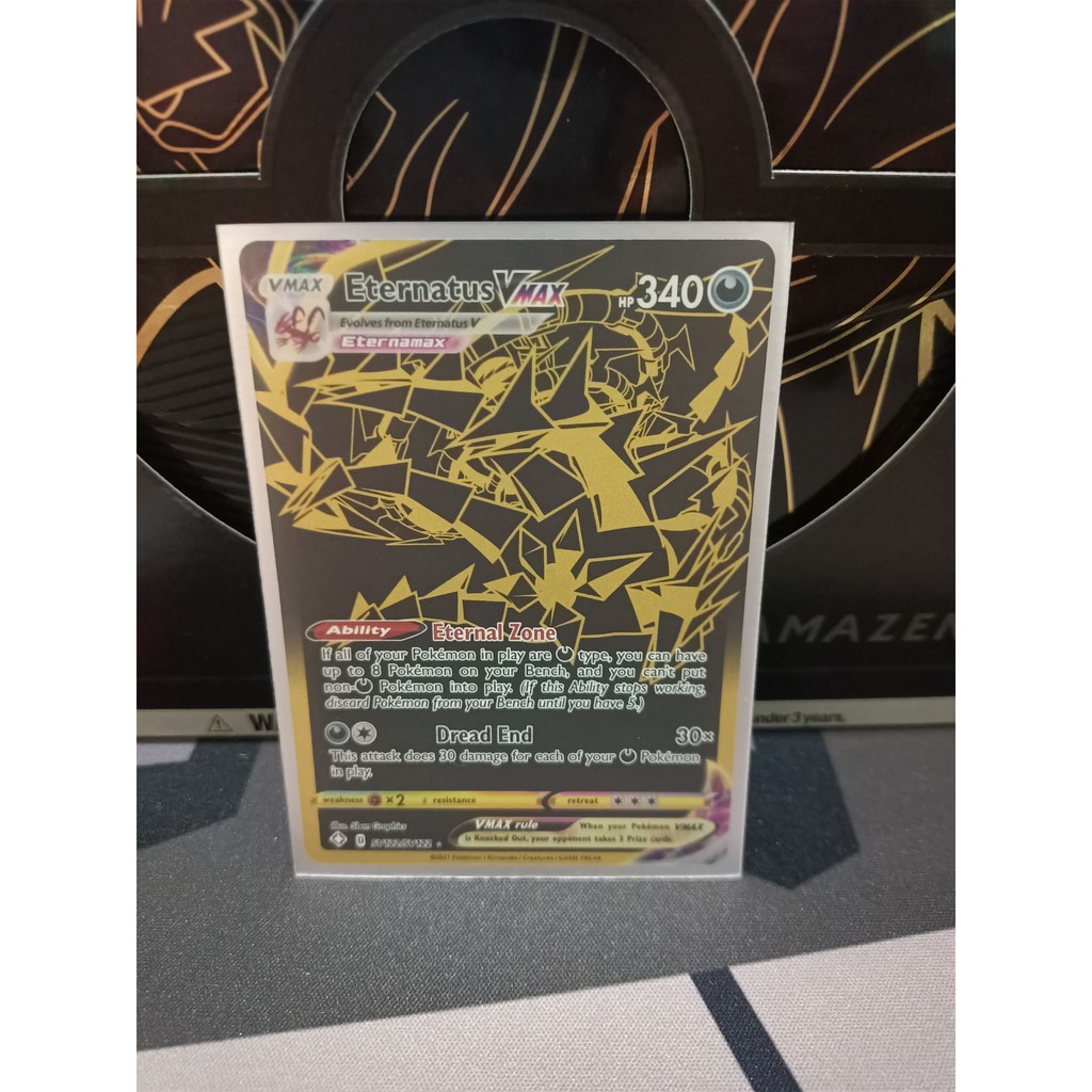 Pokemon Card "Eternatus Vmax Gold SV122/SV122" ENG Shining Fates | Shopee  Thailand