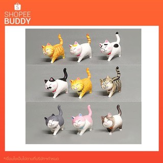 โมเดลแมวญี่ปุ่น ตุ๊กตาเเมวจิ๋ว 9 ตัว Action Figure ขนาดความสูง 5 ซม. หมุนคอได้ วัสดุ PVC คุณภาพดี ตั้งโชว์ ของขวัญ