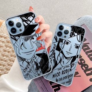 เคสโทรศัพท์มือถือ TPU นิ่ม แบบใส กันรอยขีดข่วน พิมพ์ลายอนิเมะ One Piece ACE ยอดนิยม สําหรับ iPhone 11 12 13 14 Pro Max 7 8 Plus SE 2020