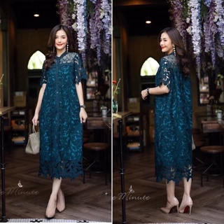 Maxi dress ผ้าลูกไม้เกรดพรีเมี่ยม ลายลูกไม้สวยมากค่ะ ดีเทลช่วงอกใช้ผ้าลูกไม้​ลายเชิงแต่งด้วยมุกสีเดียวกับชุดหรูสุดๆค่ะ