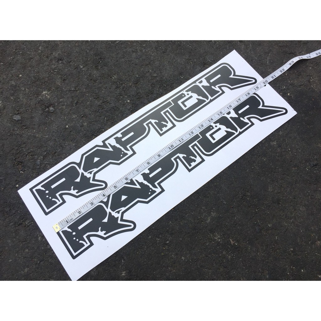 raptor-ford-ranger-sticker-decals-สติกเกอร์-กระบะ-ท้าย-แต่ง-สีดำ-สีเทา-black-gray