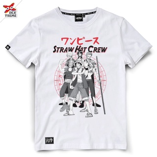 เสื้อยืดโอเวอร์ไซส์(Dextreme) T-shirt DOP-1525 One Piece  Straw hat crew มีสีขาวและสีดำS-3XL