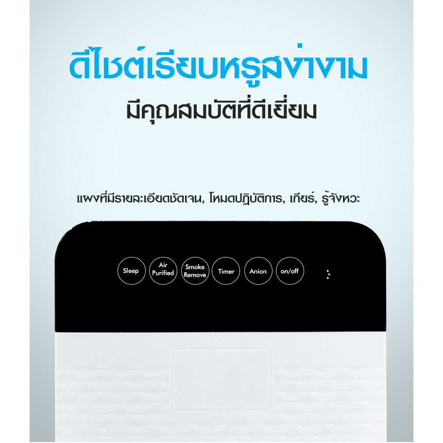 ถูกที่สุด-air-purifierเครื่องฟอกอากาศ-เครื่องกรองอากาศ-กรองpm2-5-กำจัดมลพิษสำหรับห้อง32ตรม