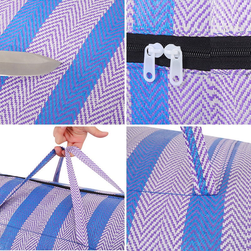 ถุงกระสอบใส่ผ้า-ถุงกระสอบใส่สิ่งของอเนกประสงค์มีซิปและหูหิ้วc110