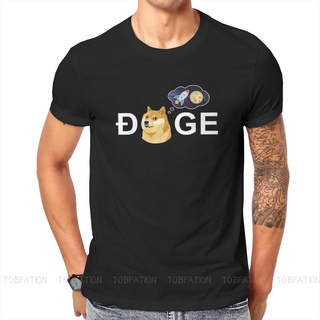 เสื้อยืดโอเวอร์ไซส์เสื้อยืดคอกลม ผ้าฝ้าย พิมพ์ลาย Bitcoin Cryptocurrency Art Dogecoin Doge HODL To the Moon Meme สไตล์วิ