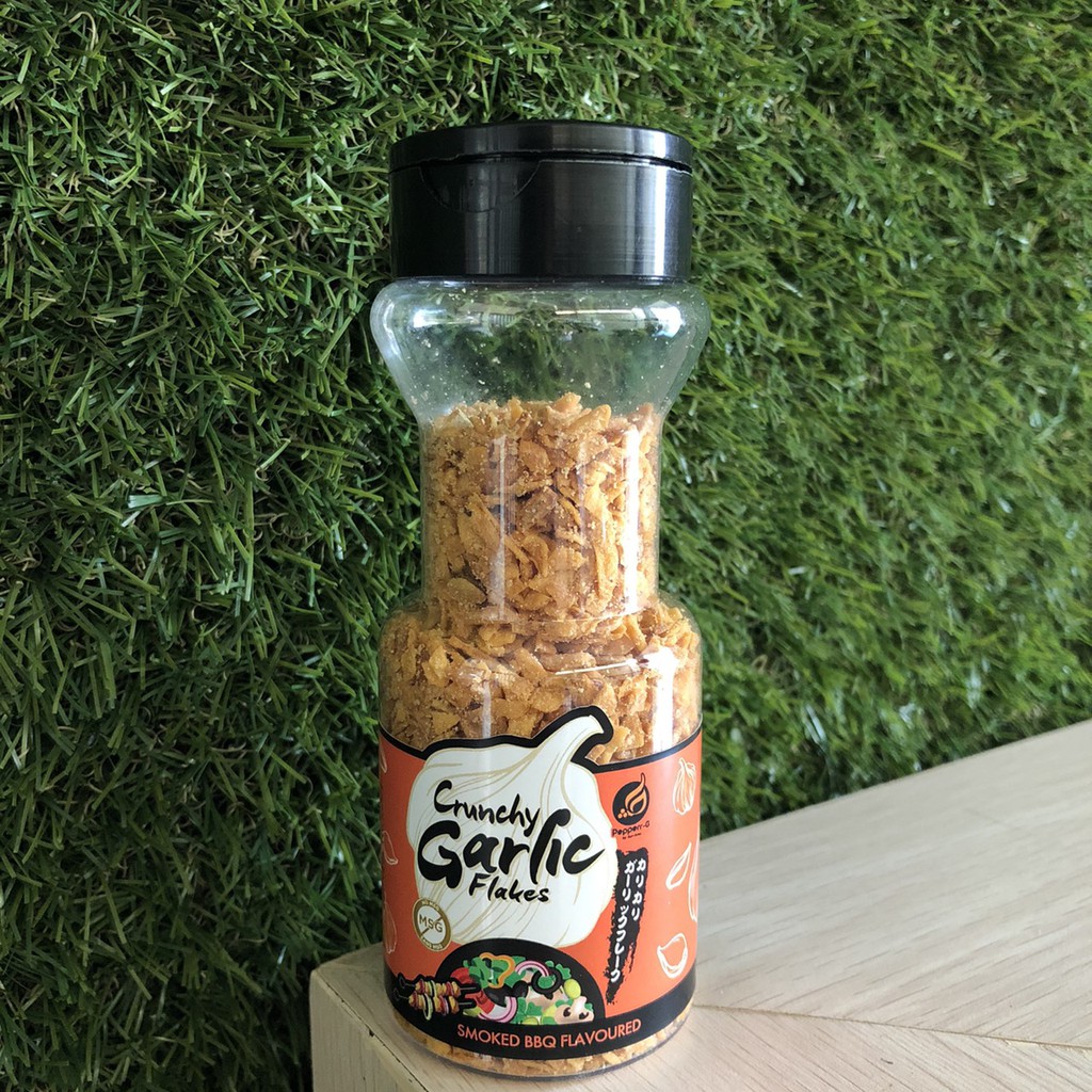 garlic-flake-กระเทียมเฟลคปรุงรส-ขนาด-80-กรัม-รสบาบีคิว-smoked-bbq-flavoured-กระเทียมอบกรอบ-โรยสลัด