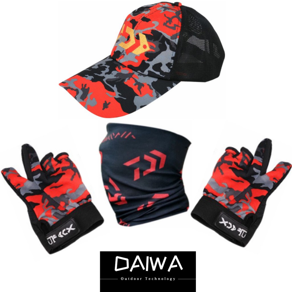 daiwa-fishing-gloves-breathable-nets-fishing-hat-sunscreen-face-mask