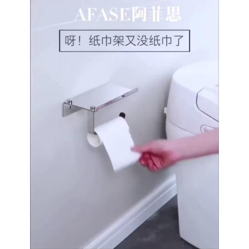 ti-06i-toilet-paper-holder-ที่แขวนทิชชู่-แขวนกระดาษชำระ-แบบติดผนัง-สแตนเลส304-สีเงินชุบโครเมี่ยม