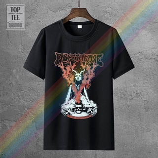 【Boutique Selection】ใหม่ เสื้อยืด ผ้าฝ้าย 100% พิมพ์ลาย Dopethrone Doom Metal สีดํา สําหรับผู้ชาย LHZYS-5XL