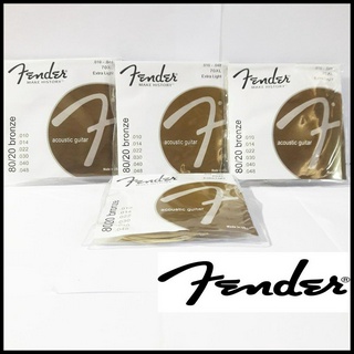 Fender® สายกีตาร์โปร่ง เบอร์ 10  รุ่น 70XL (Extra Light .010 - .048) สายกีตาร์ไฟฟ้า เบอร์10 fender 1ชุด มี6เส้น** Made in USA
