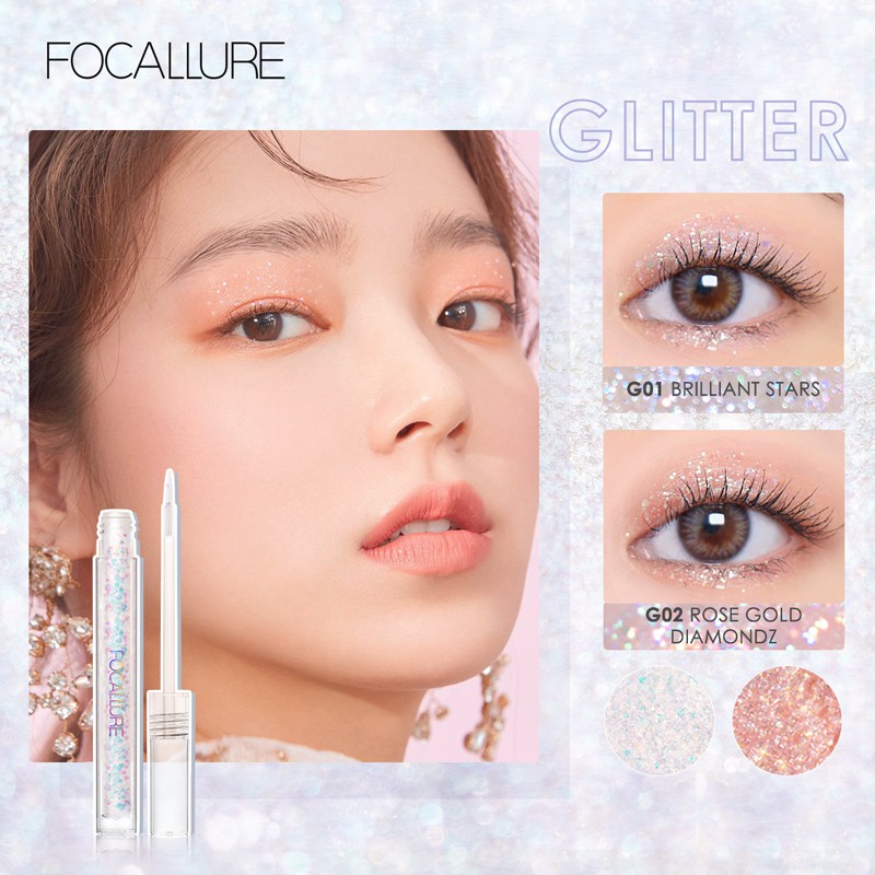 ภาพหน้าปกสินค้าFocallure Starlight อายแชโดว์ ชนิดน้ำ 5 สี กลิตเตอร์ อายชาโดว์ กันน้ำ จากร้าน focallure.th บน Shopee