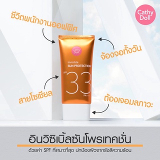 CATHY DOLL อินวิซิเบิ้ลซันโพรเทคชั่น เอสพีเอฟ33 พีเอ+++ 20ML