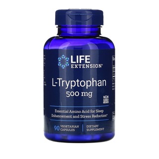 ฉลากใหม่ ทริปโตเฟน (Tryptophan) 500mg 90 capsules