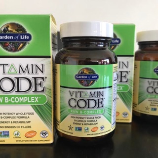 💥pre order🇺🇸 Garden of Life, Vitamin Code, RAW B-Complex, 60 Vegan Capsules