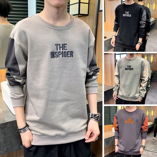 ภาพหน้าปกสินค้าเสื้อกันหนาวคอกลมแขนยาวลําลองทรงหลวมสไตล์เกาหลีสําหรับผู้ชาย ซึ่งคุณอาจชอบสินค้านี้