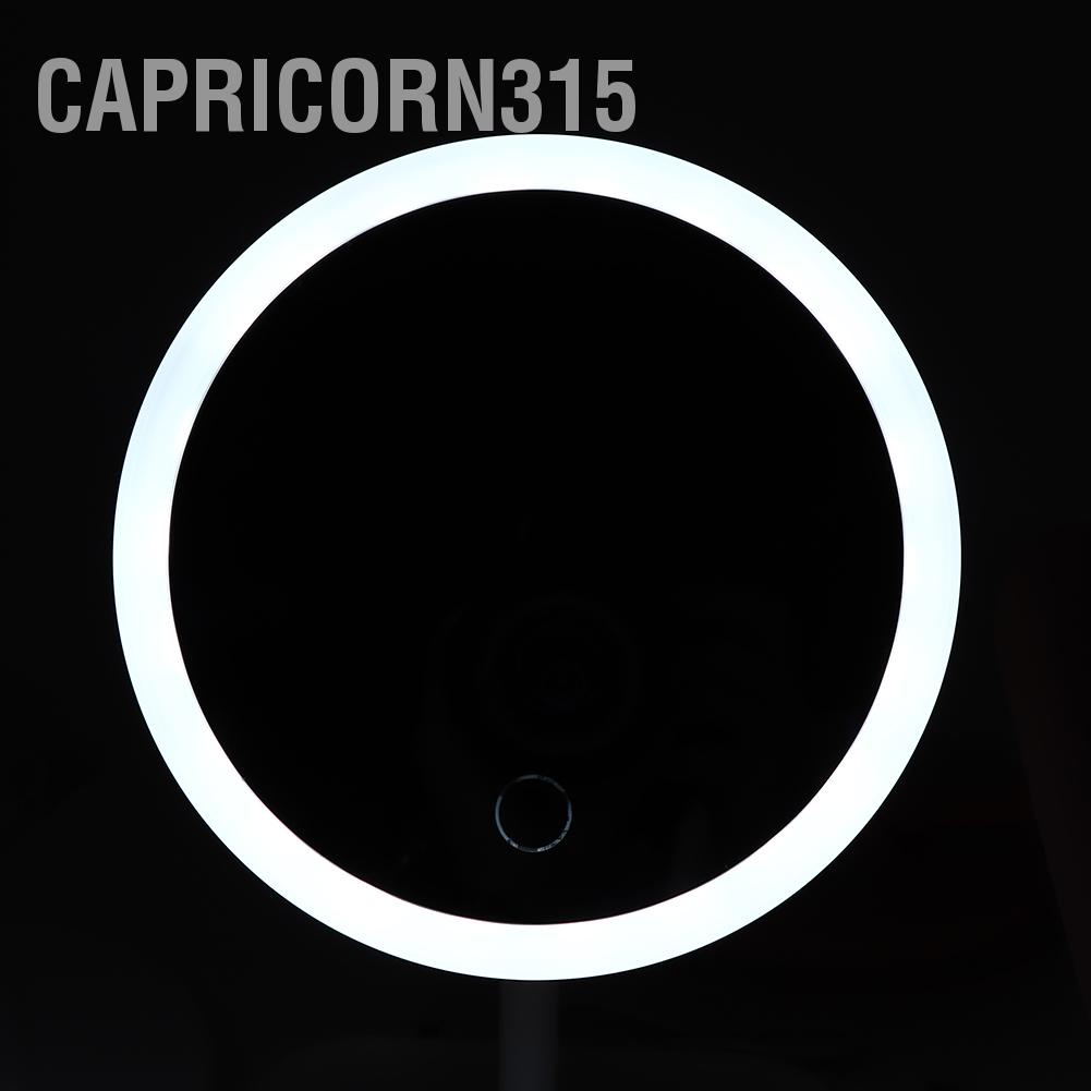 capricorn315-กระจกแต่งหน้า-ตั้งโต๊ะ-ชาร์จ-usb-พร้อมไฟ-led-ปรับได้