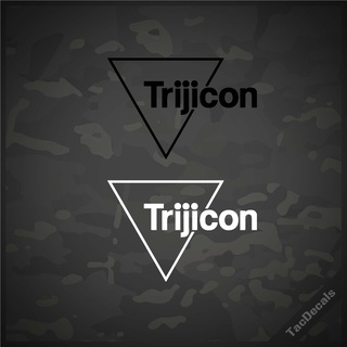 ภาพขนาดย่อของสินค้าสติกเกอร์ติดกล่องปืน Trijicon สติกเกอร์ติดรถยนต์ กล่องปืน กว้าง10/15/20cm